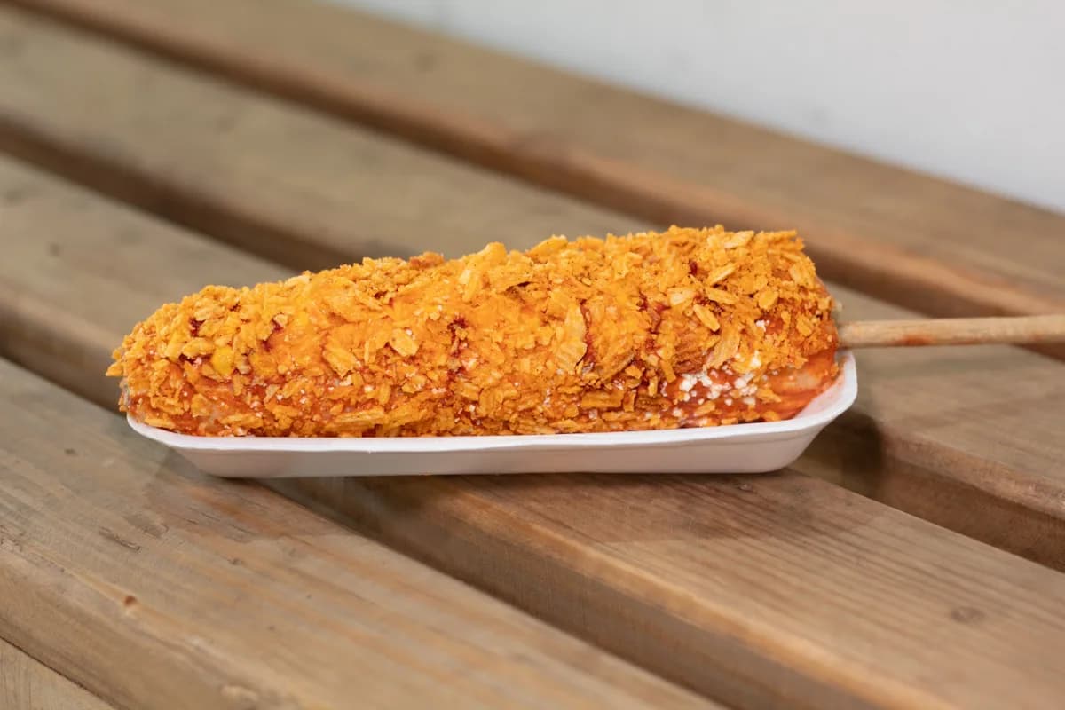 Elote entero empanizado